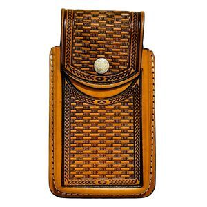 Western Leather cell phone holster - Funda vaquera , Funda De Piel